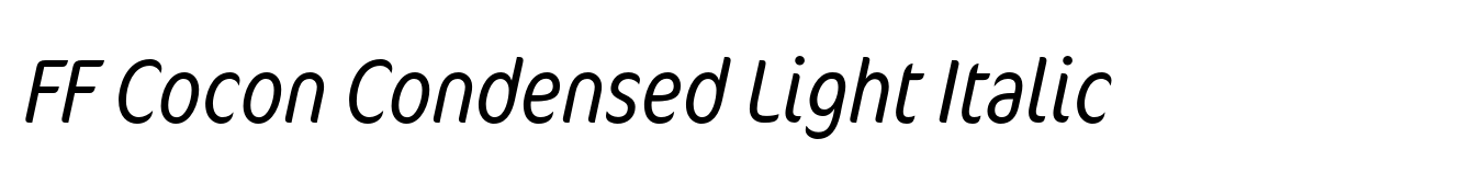 FF Cocon Condensed Light Italic